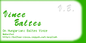 vince baltes business card